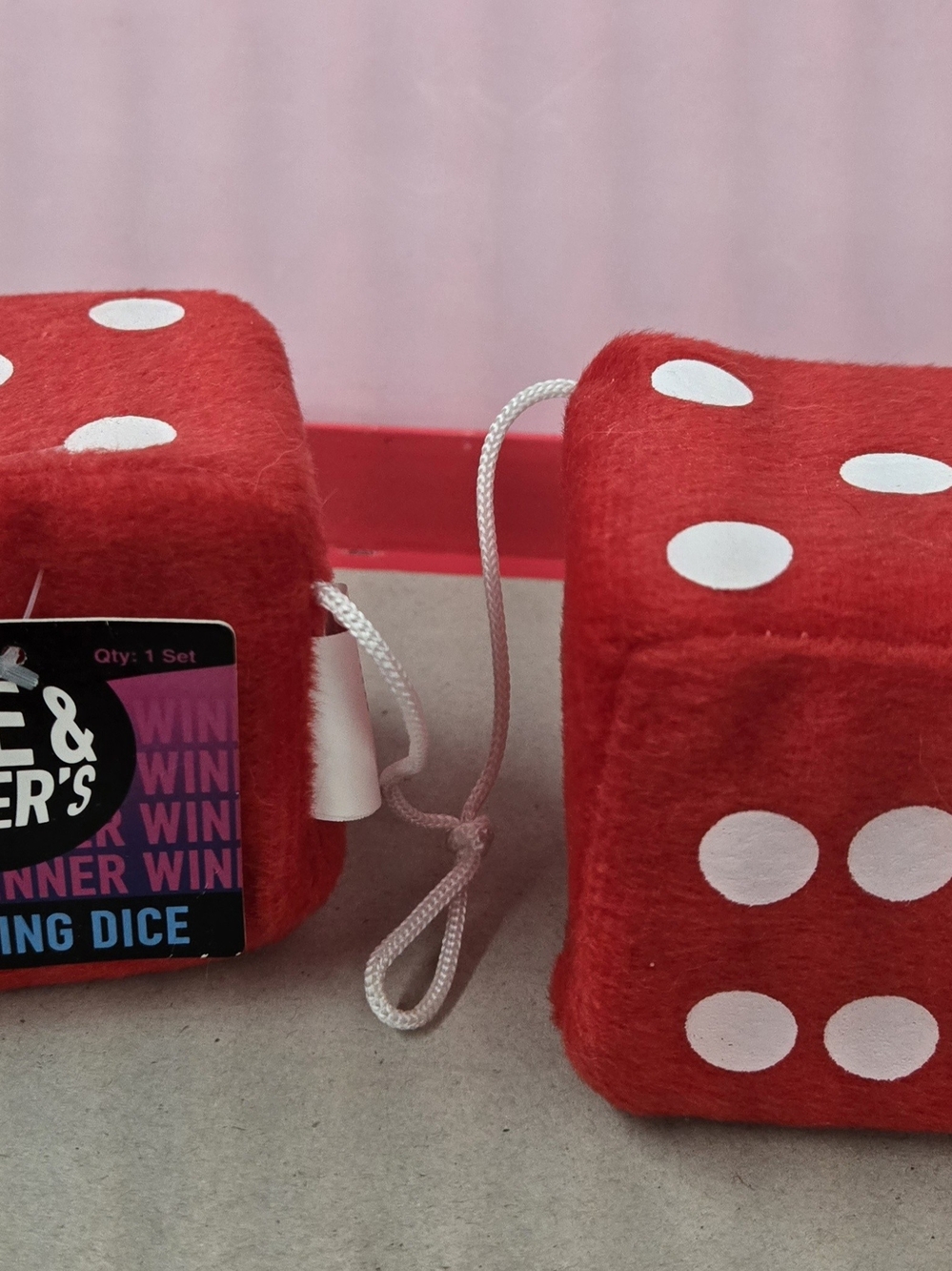DAVE &BUSTER'S HANGING DICE PLUSH TOY